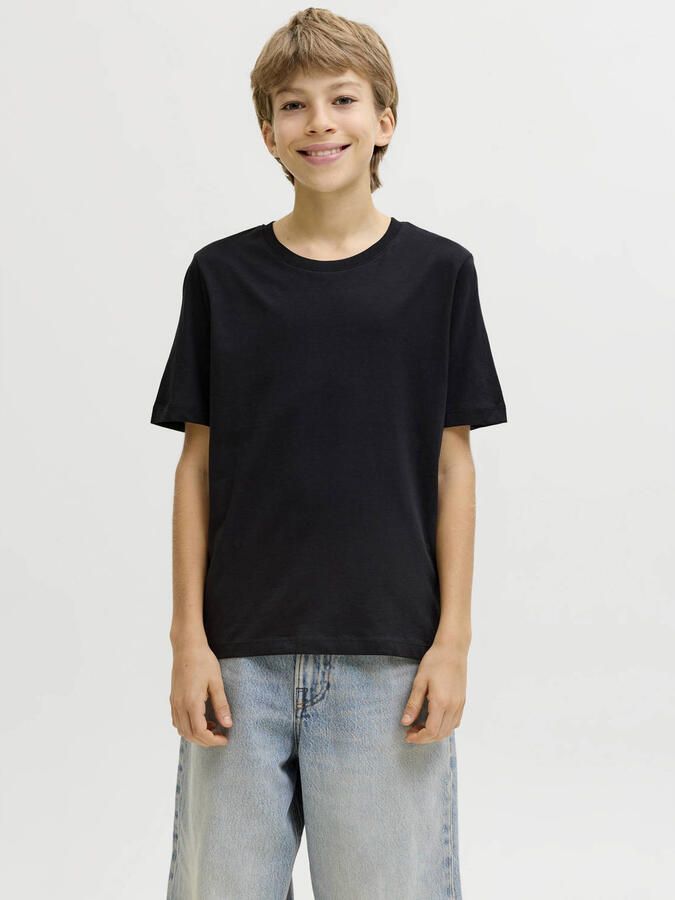 Jack & jones JUNIOR T-shirt set van 3 zwart Jongens Katoen Ronde hals 128