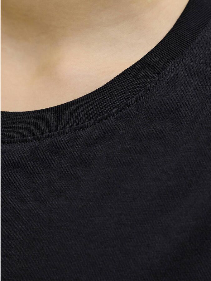 Jack & jones JUNIOR T-shirt set van 3 zwart Jongens Katoen Ronde hals 128 - Foto 4