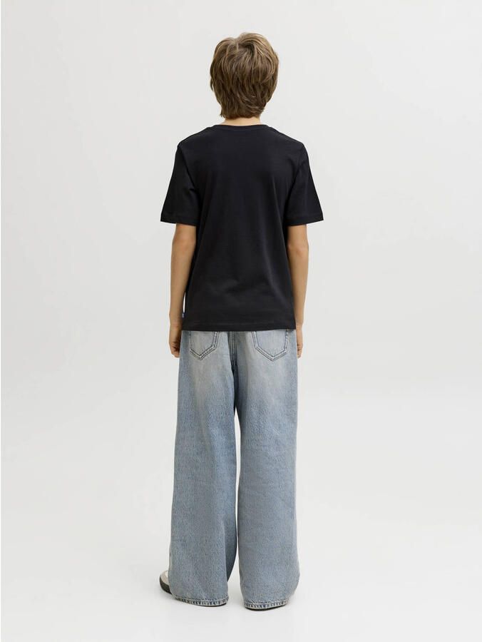Jack & jones JUNIOR T-shirt set van 3 zwart Jongens Katoen Ronde hals 128 - Foto 5
