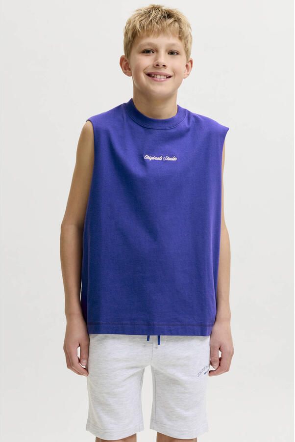 JACK & JONES JUNIOR tanktop blauw
