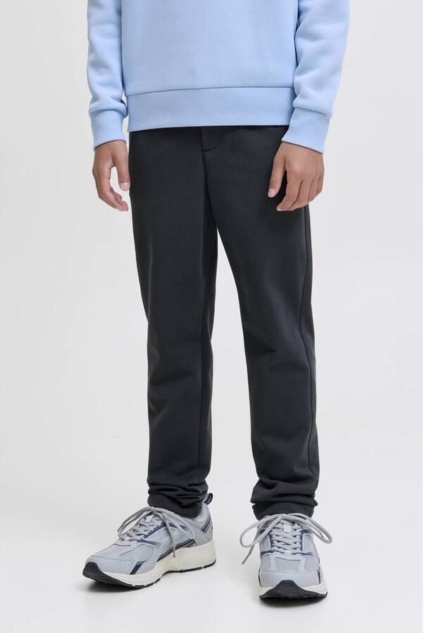 JACK & JONES JUNIOR tapered casual broek donkerblauw Jongens Sweat Effen