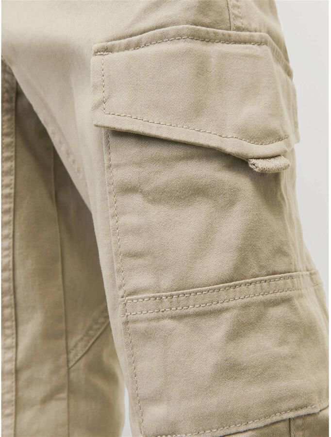 Jack & jones JUNIOR tapered fit cargobroek JPSTPAUL beige- Jongens Stretchkatoen 152