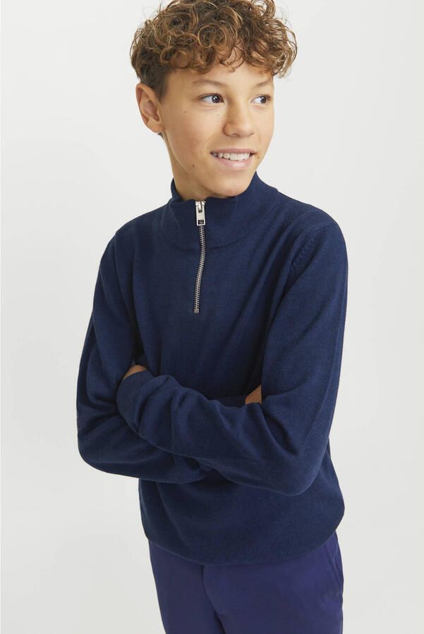 Jack & Jones Junior Schipperstrui JJEEMIL KNIT HALF ZIP NOOS JNR - Foto 3