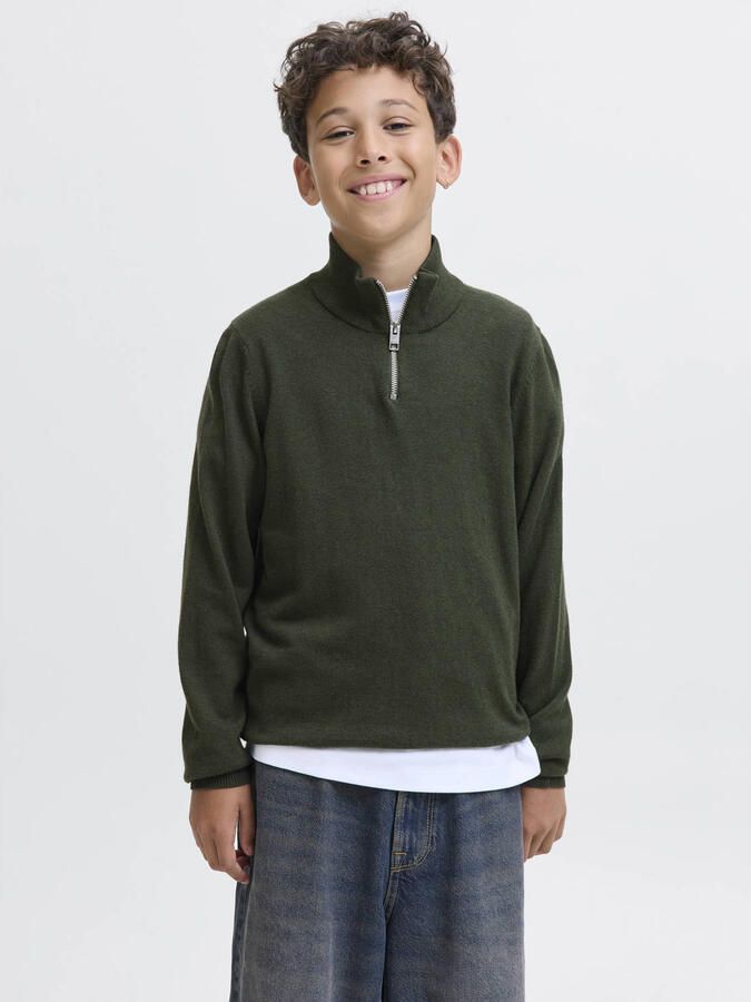 Jack & Jones Junior Schipperstrui JJEEMIL KNIT HALF ZIP NOOS JNR - Foto 2