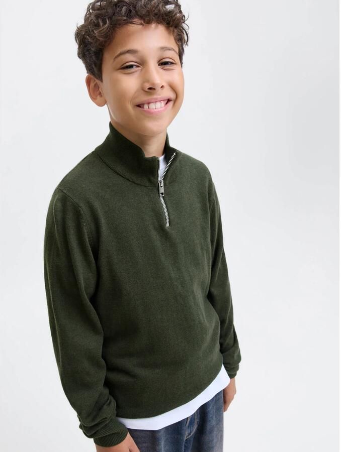 Jack & Jones Junior Schipperstrui JJEEMIL KNIT HALF ZIP NOOS JNR - Foto 3