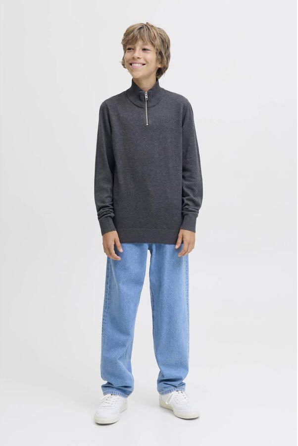 JACK & JONES JUNIOR trui grijs melange fijn gebreid - Foto 3