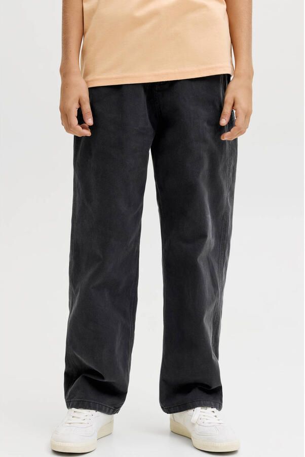 JACK & JONES JUNIOR wide leg casual broek grijs