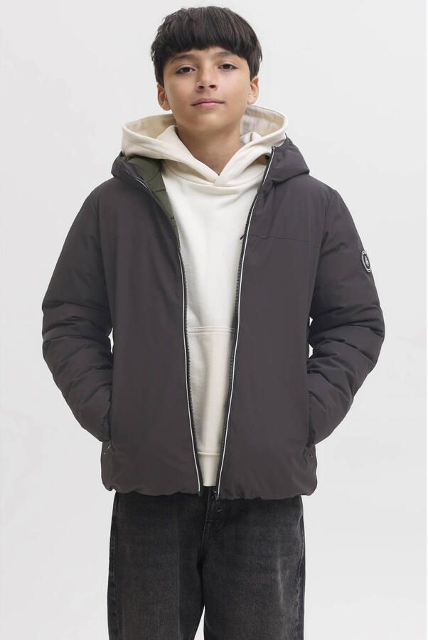 JACK & JONES JUNIOR winterjas zwart