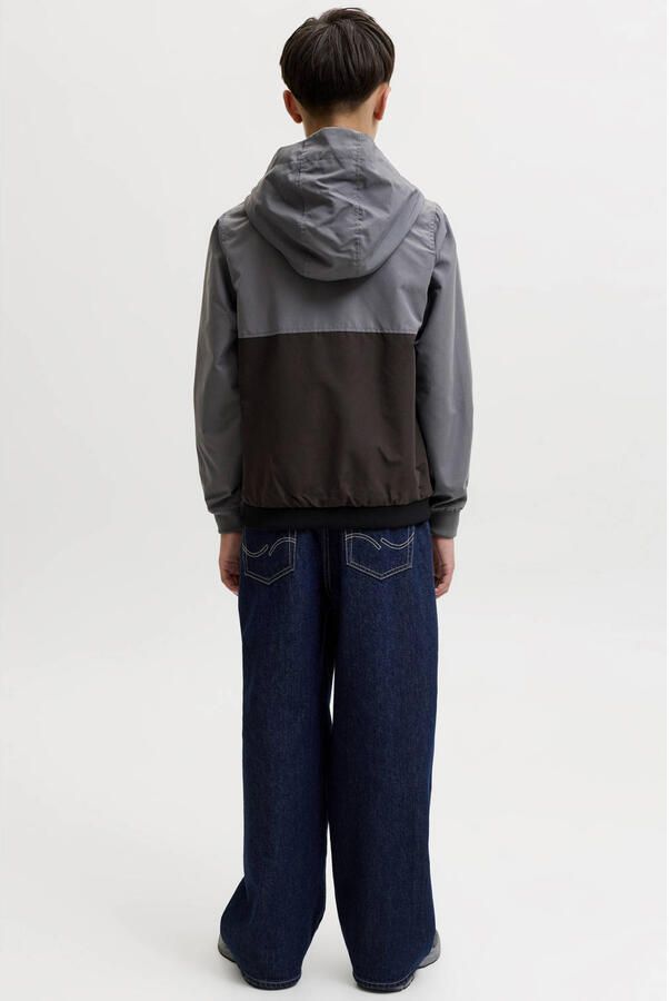 JACK & JONES JUNIOR tussenjas antraciet Grijs Jongens Polyester Capuchon - Foto 2