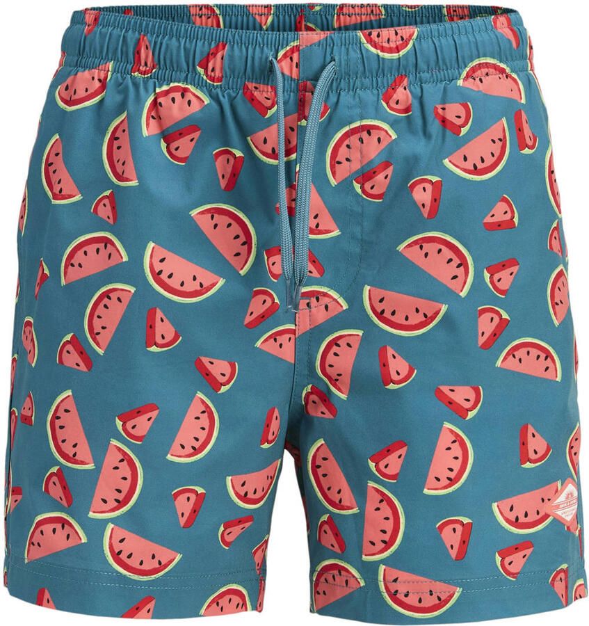 JACK & JONES JUNIOR zwemshort blauw rood