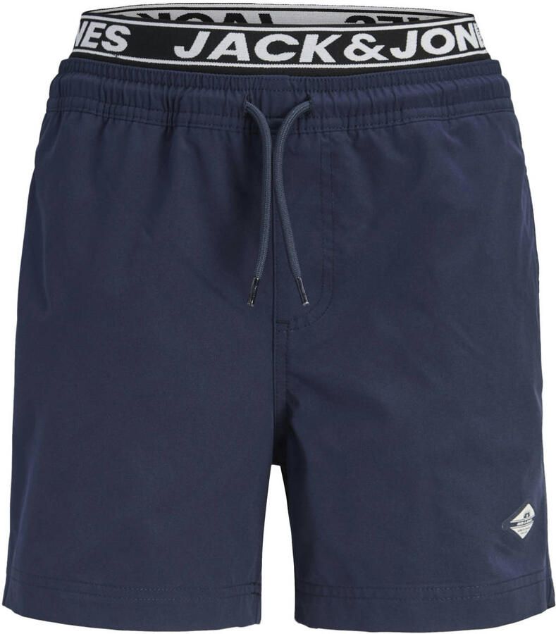 Jack & jones regular fit zwemshort met logodetail model 'Maui'