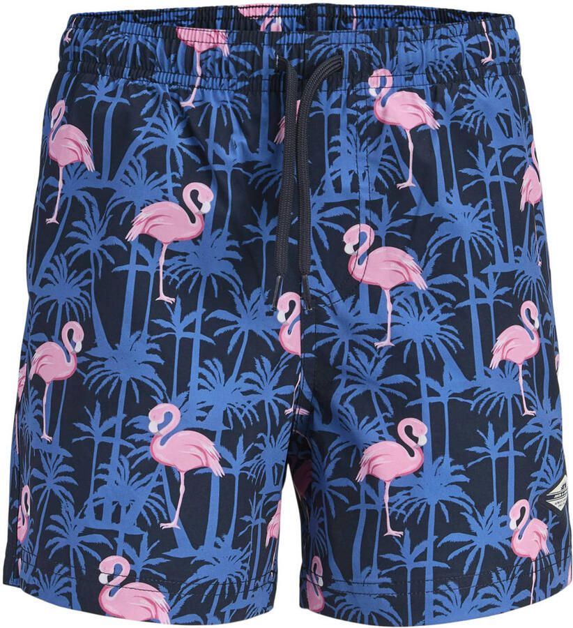 JACK & JONES JUNIOR zwemshort donkerblauw roze
