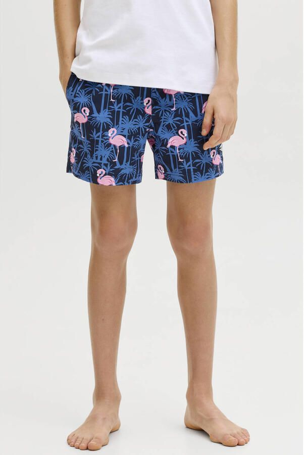 JACK & JONES JUNIOR zwemshort donkerblauw roze - Foto 2
