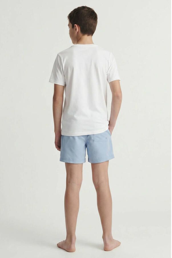 JACK & JONES JUNIOR zwemshort lichtblauw geel - Foto 2
