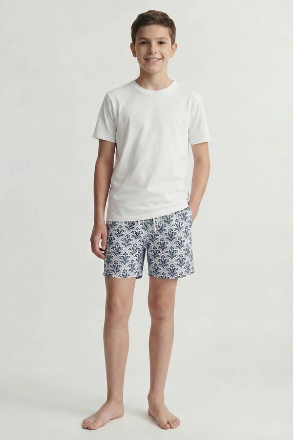 JACK & JONES JUNIOR zwemshort wit blauw - Foto 2