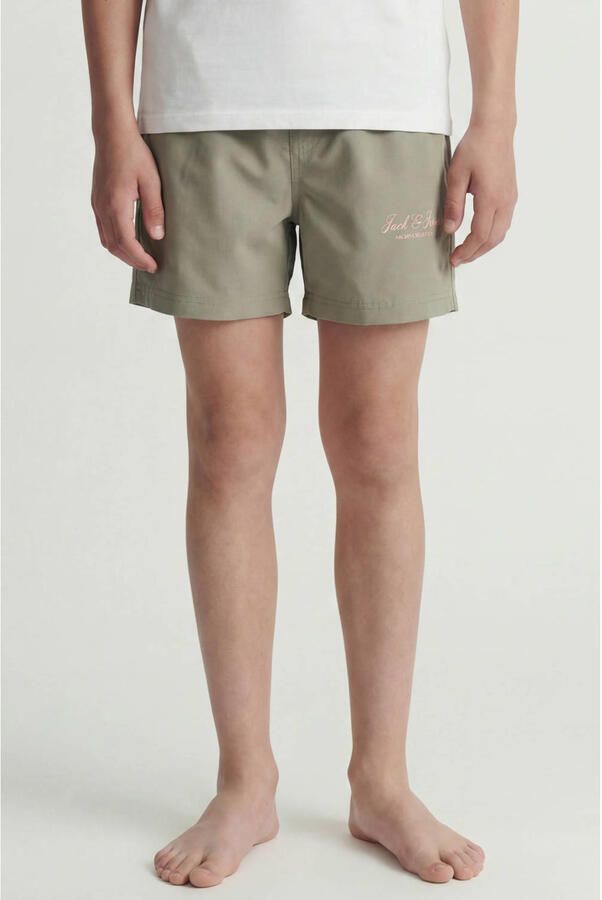 JACK & JONES JUNIOR zwemshort zachtgroen zalmroze - Foto 3