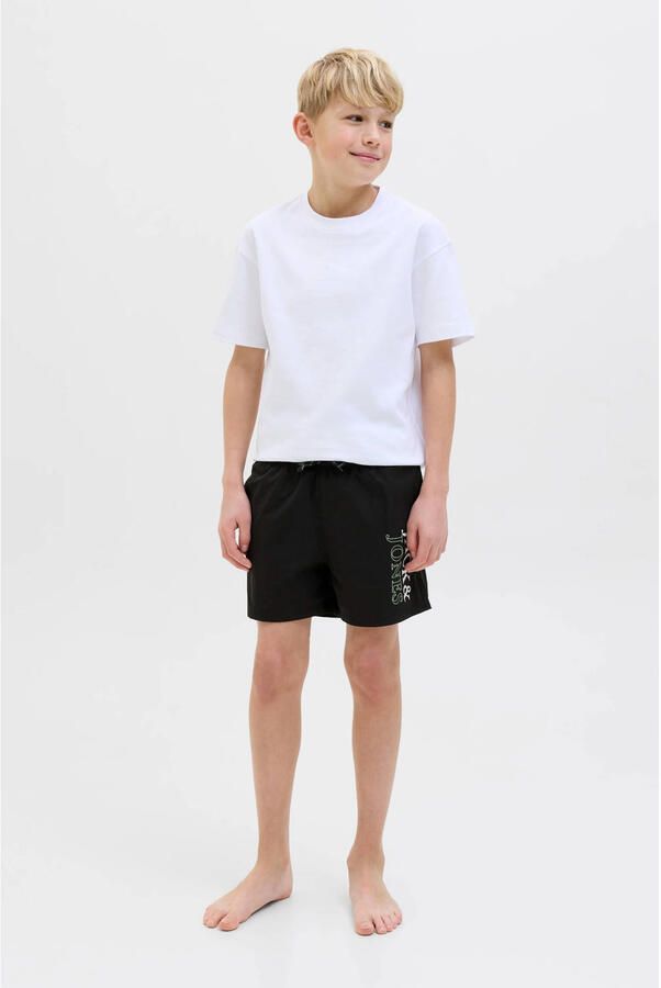 Jack & Jones Junior Zwemshort JPSTMAUI met logo print en praktische zakken