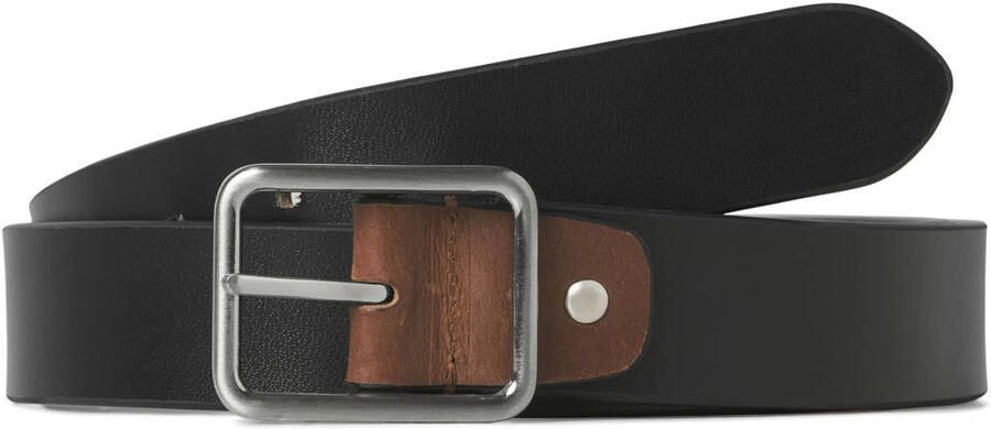 JACK & JONES leren reversible riem JACWINSTON zwart cognac