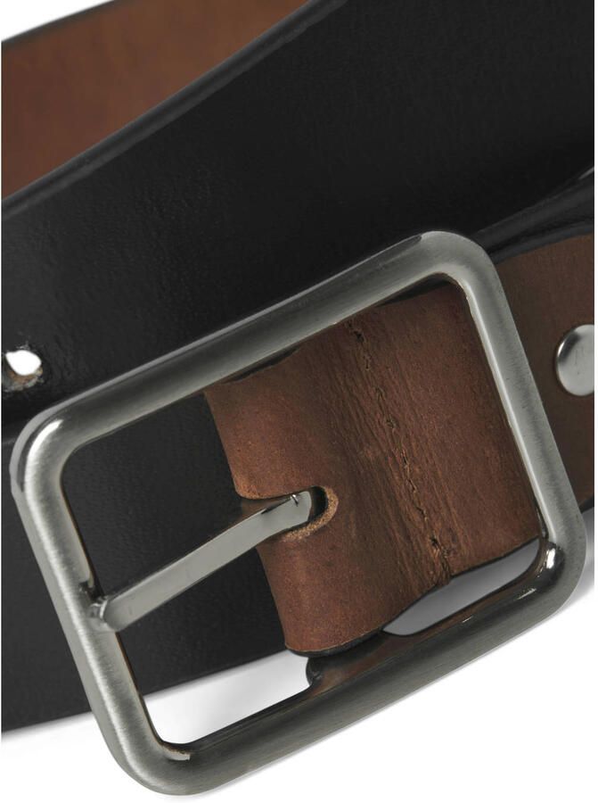 JACK & JONES leren reversible riem JACWINSTON zwart cognac - Foto 3