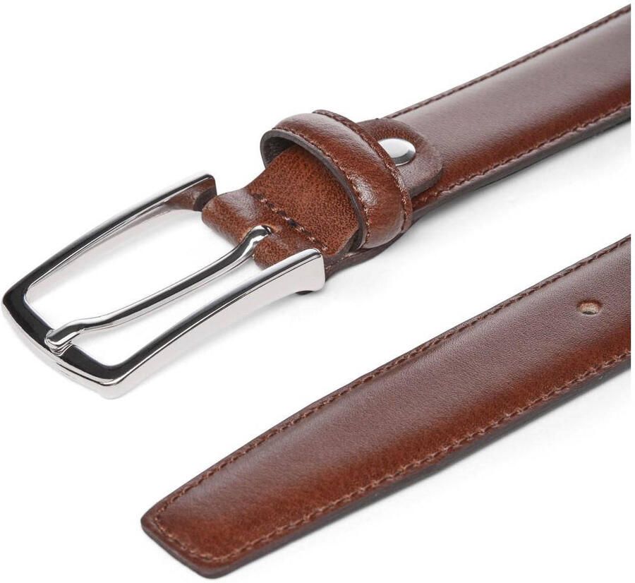 Jack & Jones Leren riem Klassieke herenriem iets gebombeerd