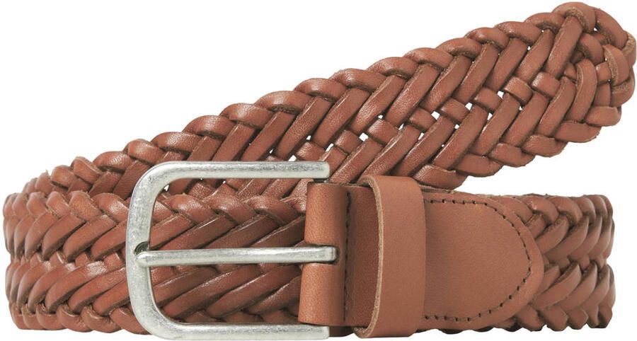 JACK & JONES leren riem JACJOE donkerbruin