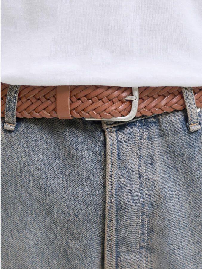 JACK & JONES leren riem JACJOE donkerbruin - Foto 3