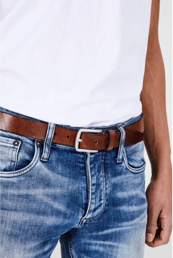 Jack & jones Riem Jack &amp Jones 12111066 JJILEE LEATHER BELT NOOS MOCHA BISQUE - Foto 2