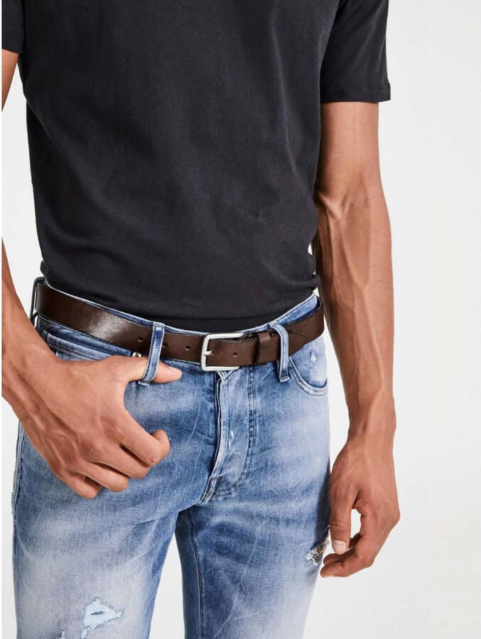 Jack & jones Riem Jack &amp Jones 12111066 JJILEE LEATHER BELT NOOS BLACK COFFEE - Foto 2