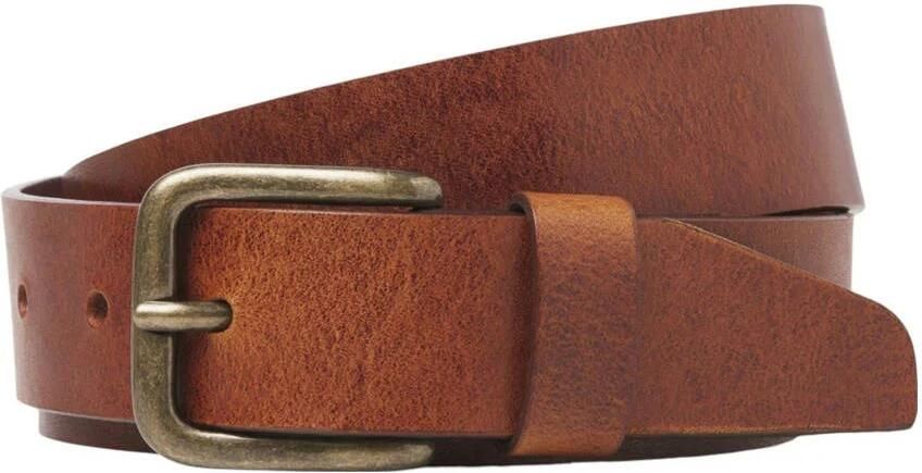 JACK & JONES leren riem JACMARTIN cognac