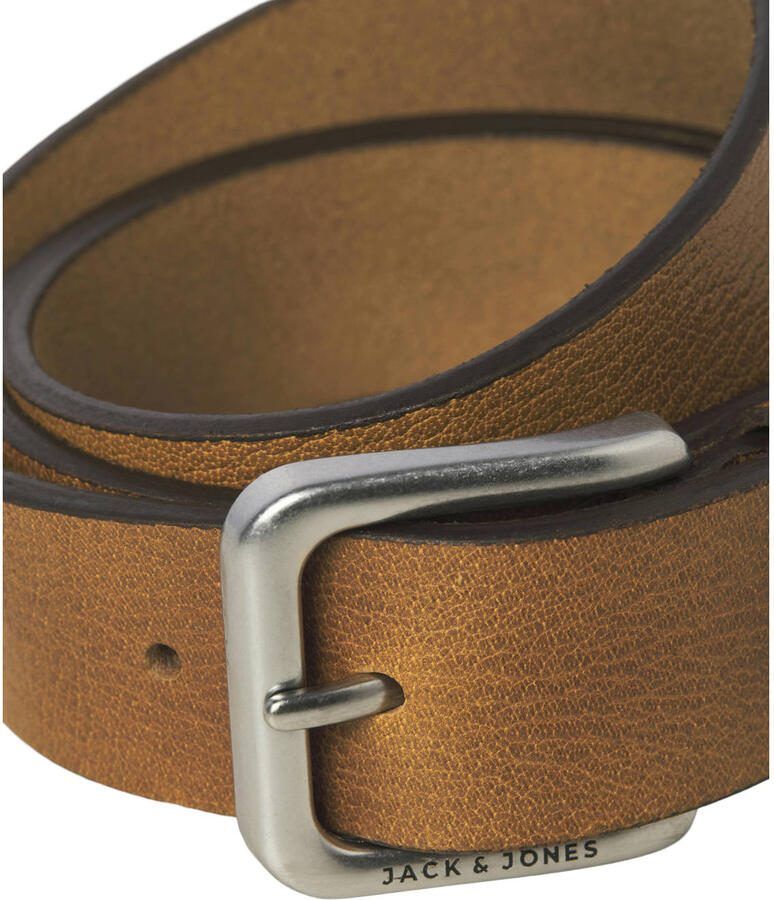 JACK & JONES leren riem JACRAVE cognac - Foto 3