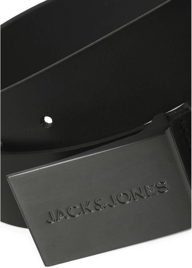 JACK & JONES leren riem JACSTRAVA zwart - Foto 3