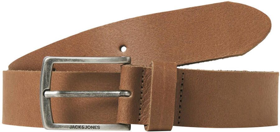 JACK & JONES leren riem JACTORINO cognac