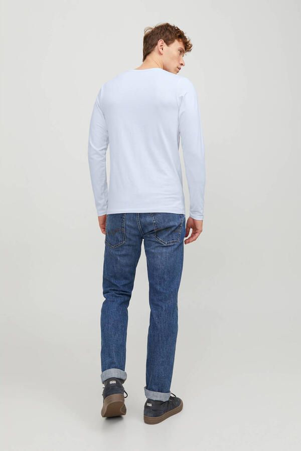 Jack & jones T-shirt met lange mouwen Jack Jones Basic o-neck White Heren - Foto 2