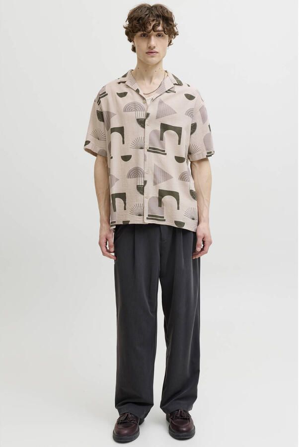 JACK & JONES loose casual overhemd beige - Foto 3