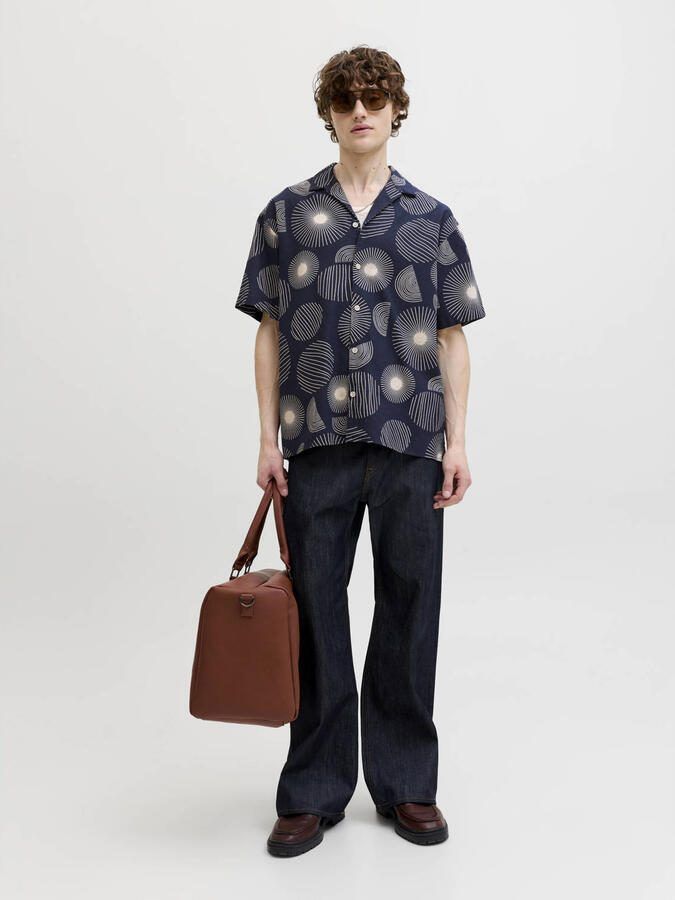 JACK & JONES loose casual overhemd donkerblauw - Foto 3