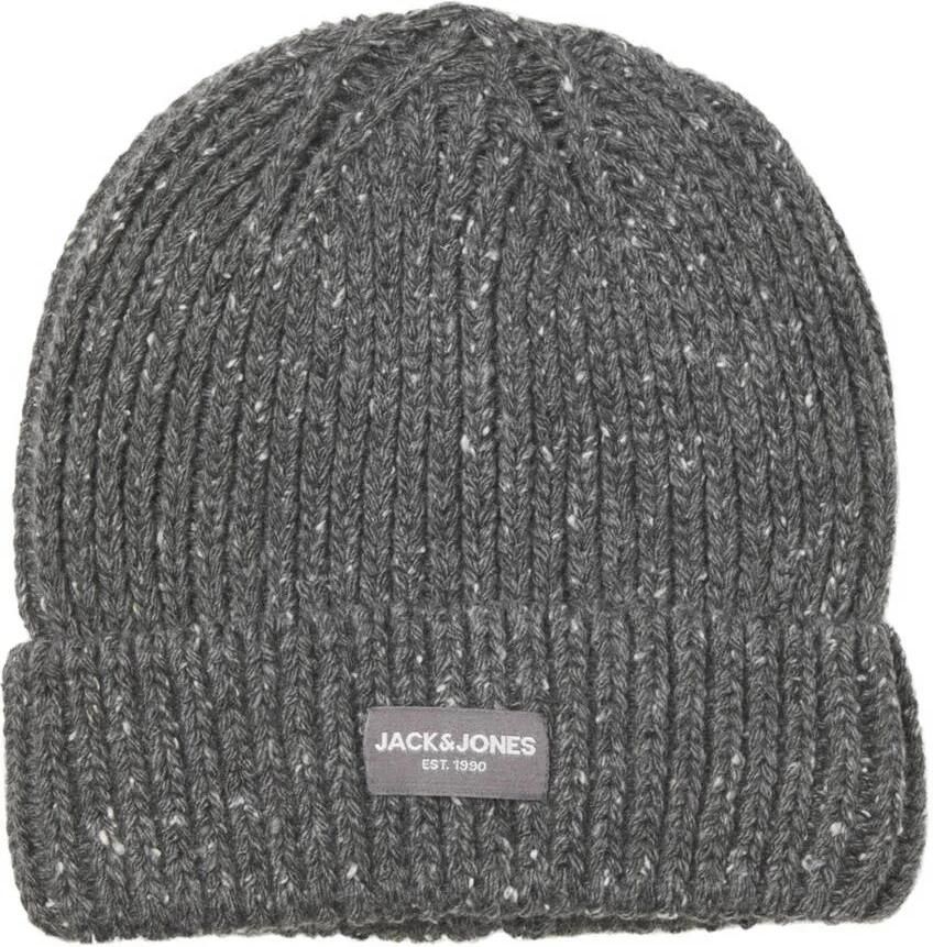 JACK & JONES muts JACCLIFF gemeleerd grijs