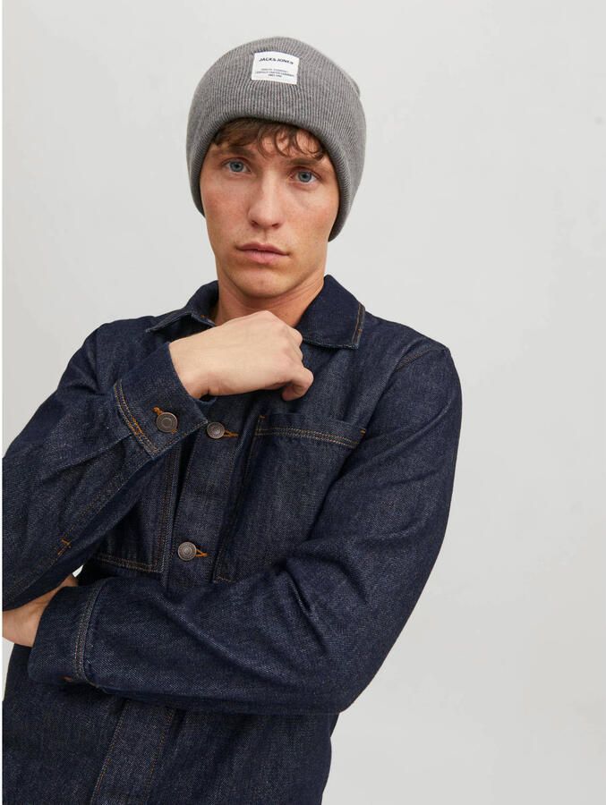 Jack & jones Beanie in effen design met brede omslag - Foto 2