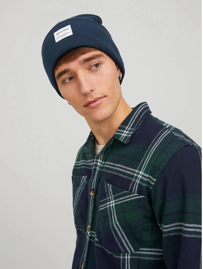 Jack & jones Beanie in effen design met brede omslag - Foto 2