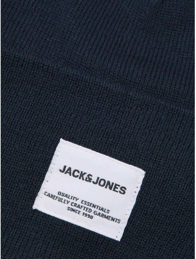 Jack & jones Beanie in effen design met brede omslag