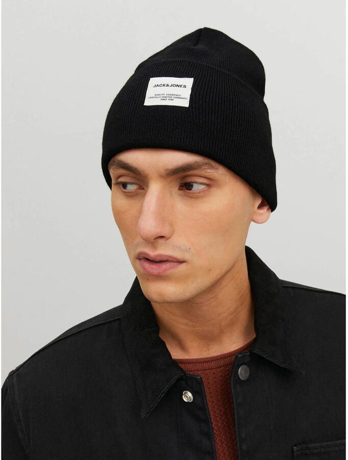 Jack & jones Beanie in effen design met brede omslag - Foto 3