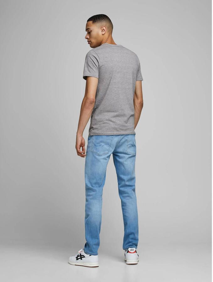 Jack & Jones T-shirt JJEBASIC met smalle pasvorm voor elke dag effen modieus smal katoenmix ronde hals