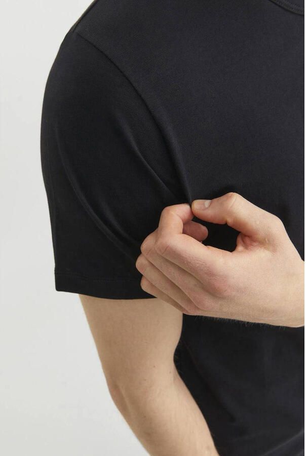 Jack & Jones T-shirt JJEBASIC met smalle pasvorm voor elke dag effen modieus smal katoenmix ronde hals - Foto 2