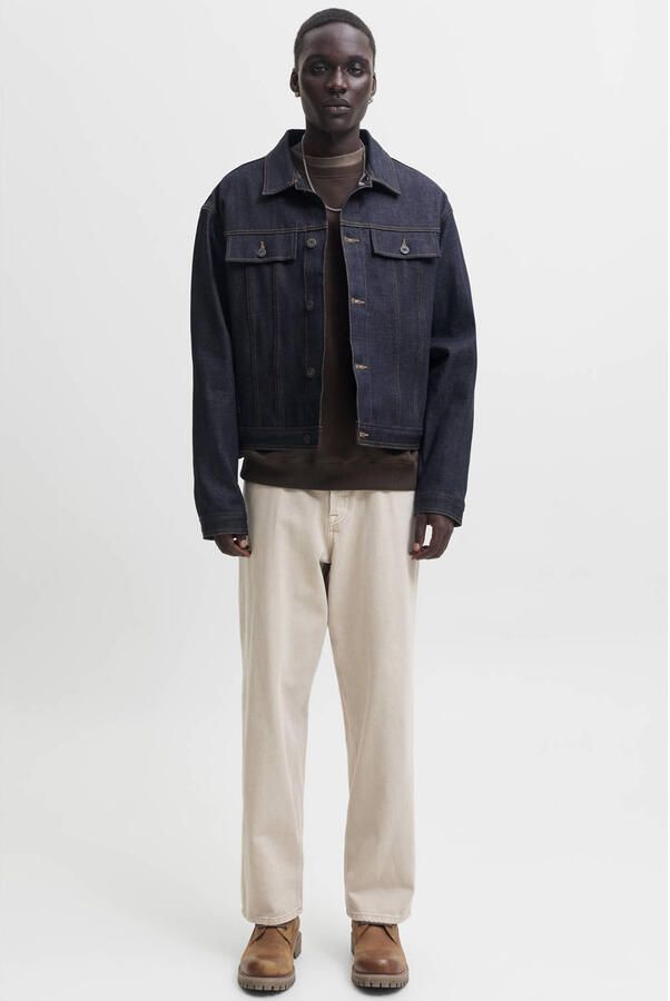 JACK & JONES ORIGINALS oversized sweater met backprint bruin - Foto 2