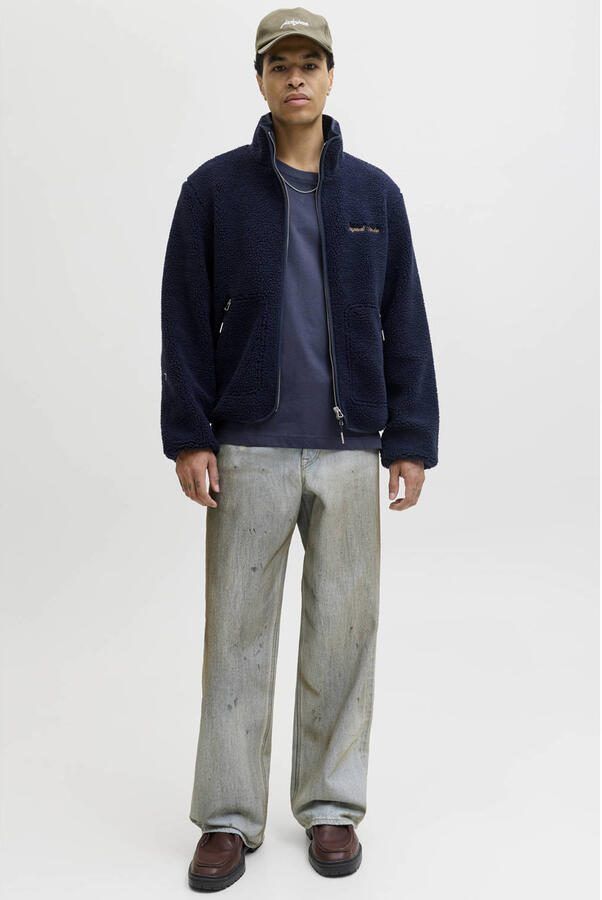 JACK & JONES ORIGINALS oversized T-shirt met backprint blauw - Foto 3