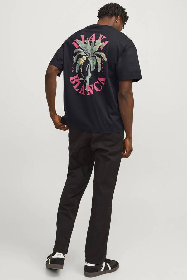 JACK & JONES ORIGINALS T-shirt JORMYKONOS met backprint zwart - Foto 3