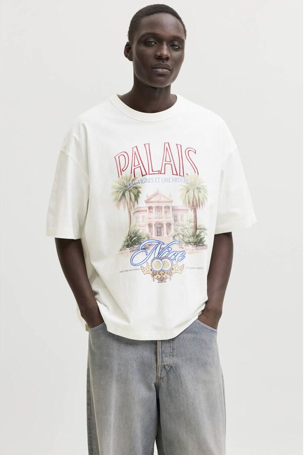 Jack & jones T-shirt met motiefprint model 'MENTON'