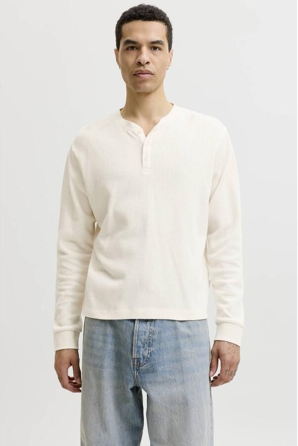 JACK & JONES ORIGINALS regular fit longsleeve ecru
