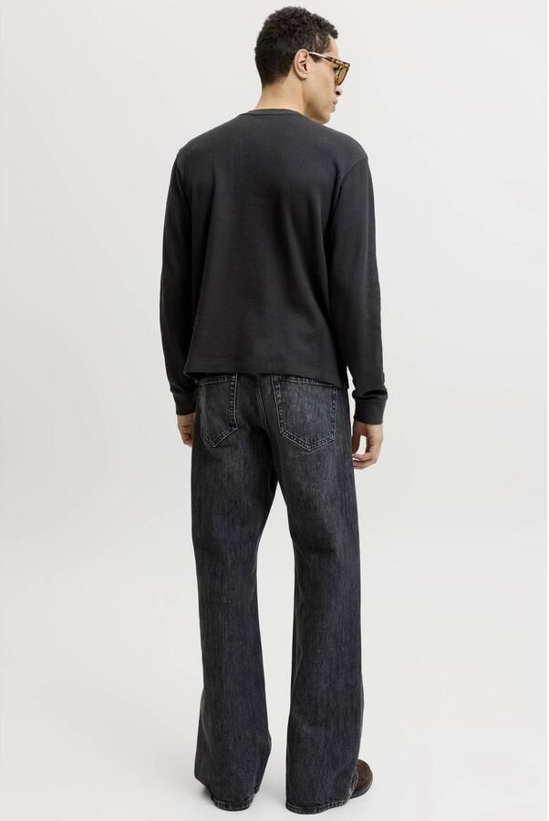 JACK & JONES ORIGINALS regular fit longsleeve zwart - Foto 2