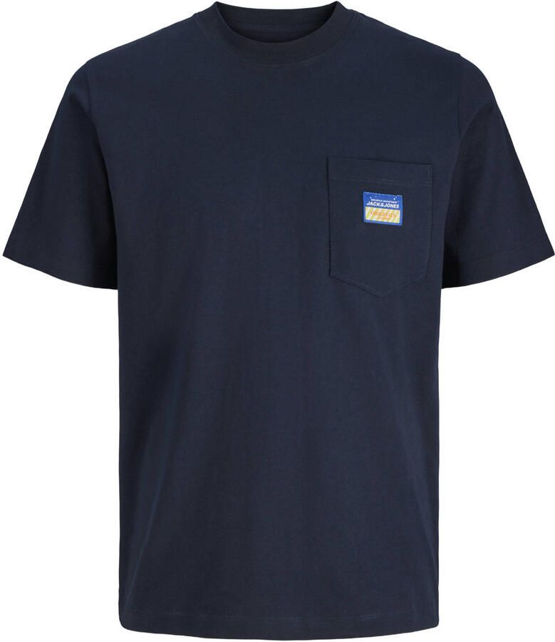 JACK & JONES ORIGINALS regular T-shirt donkerblauw