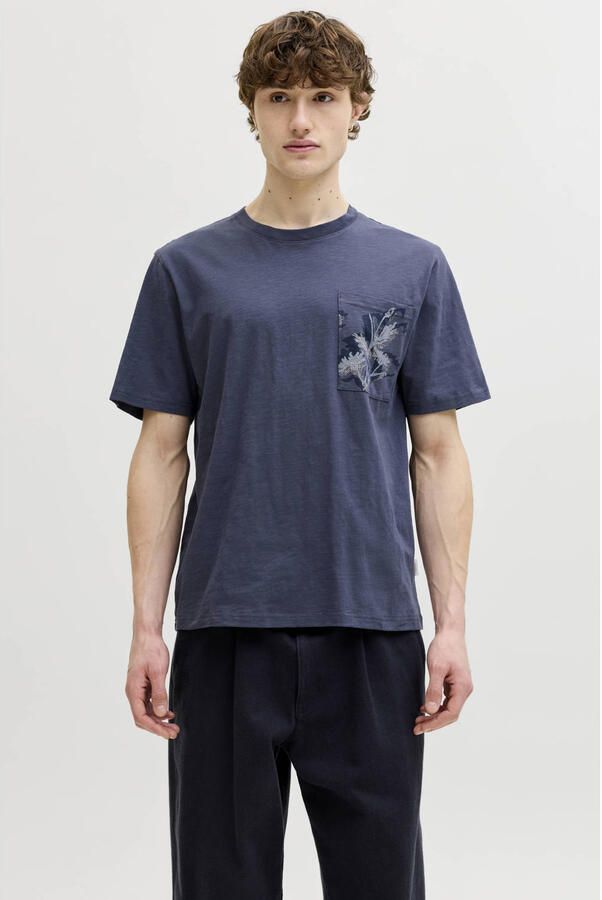 JACK & JONES ORIGINALS regular T-shirt donkerblauw